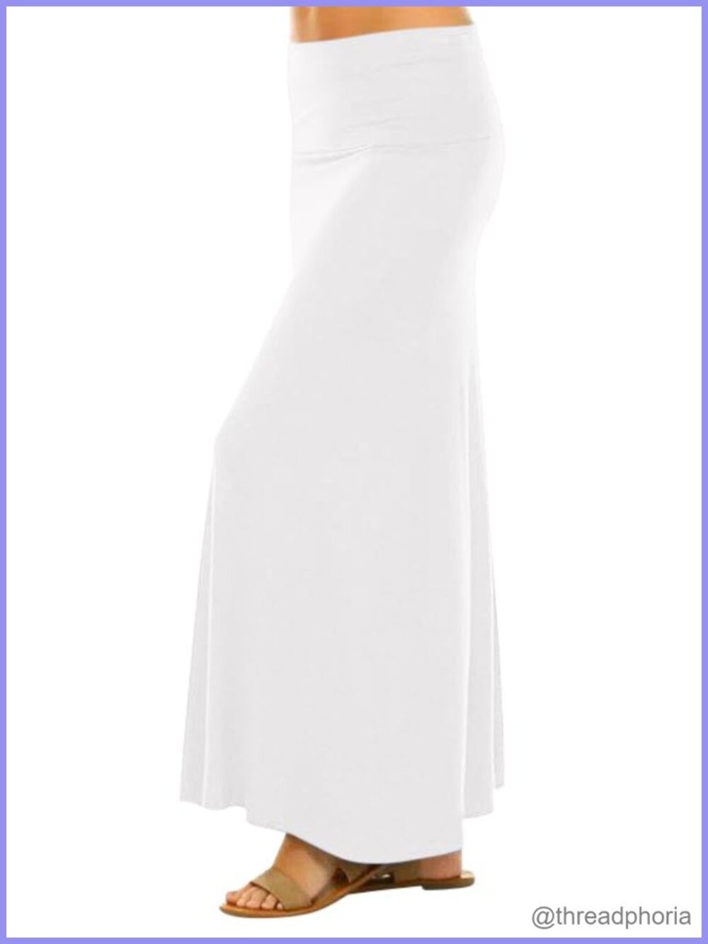 Women's Maxi Skirt Stretchy Nylon Spandex Long Skirt for Work